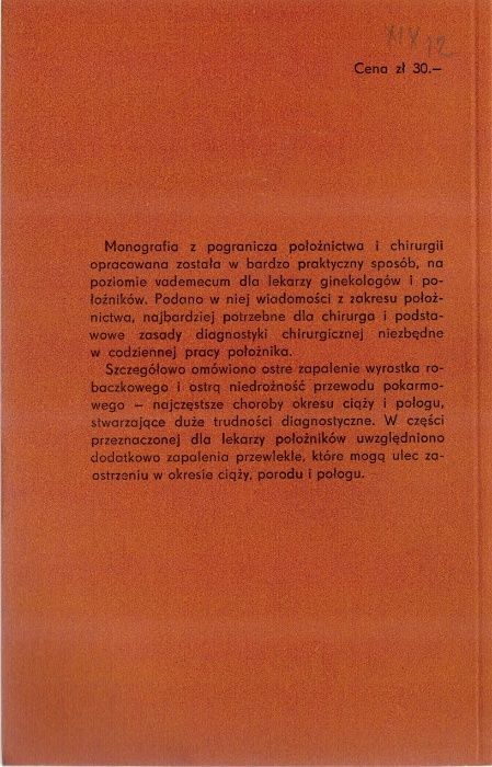 Ostre choroby chirurgiczne brzucha a ciąża red. Janusz Chmielewski