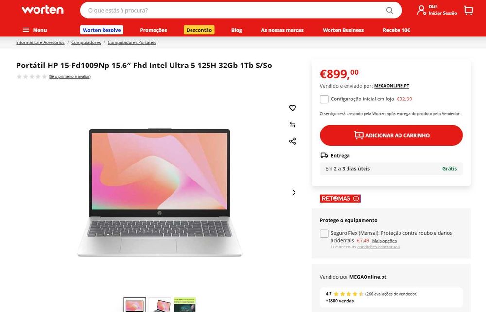 Ultrabook Portátil HP Intel Ultra 5 nova geração Intel 32GB RAM 1TB SS