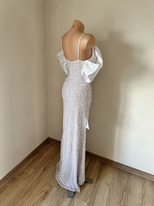 Nowa suknia ślubna cekinowa ASOS rozmiar 36 wesele cywilny poprawiny