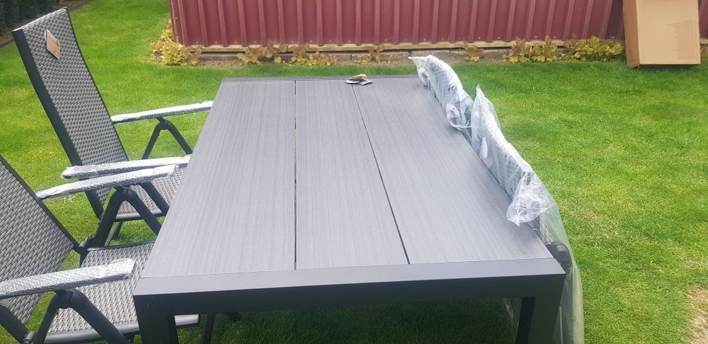 Nowy zestaw mebli ogrodowych stół  150x90 krzesła relaksy 4szt