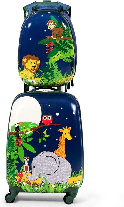 Walizka i plecak dla dziecka, zestaw podróżny - ZOO SAFARI