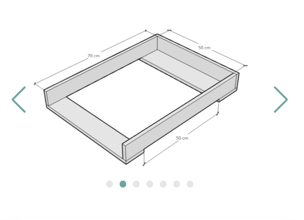 Nakładka pod przewijak na komodę Hemnes