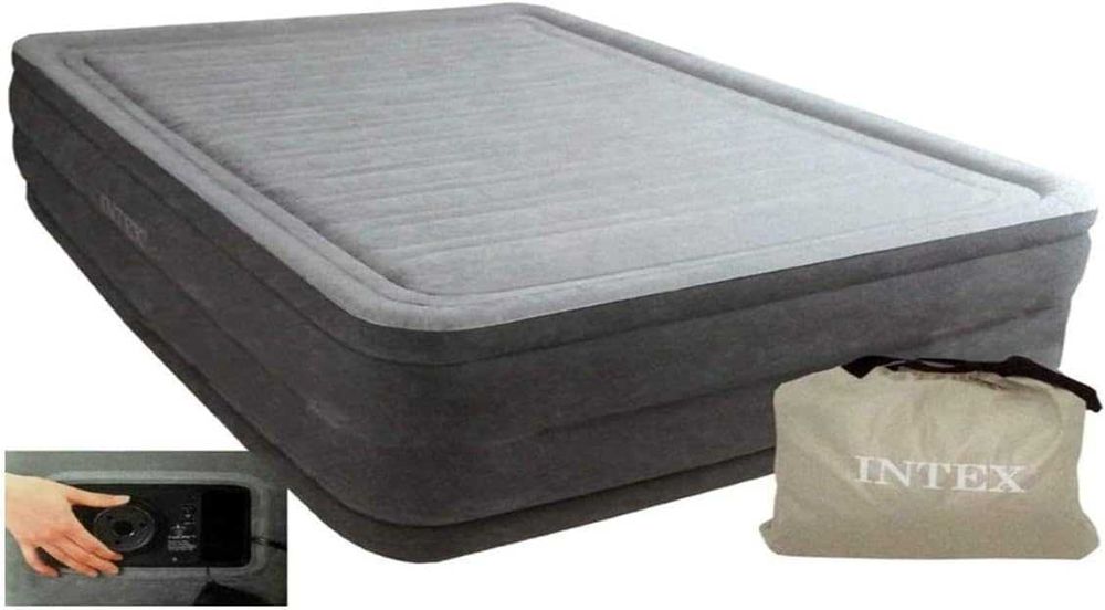 Intex Materac Dmuchany, Szary, 2 - osobowy 203x152 (3979)