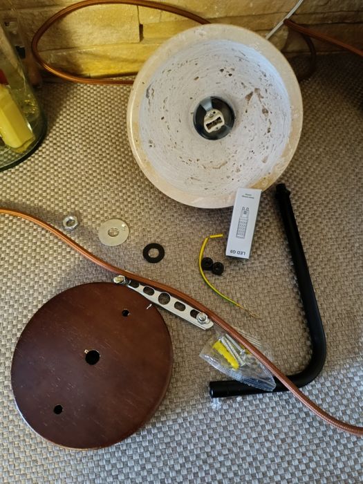 Naturalny Trawertyn kinkiet żyrandol