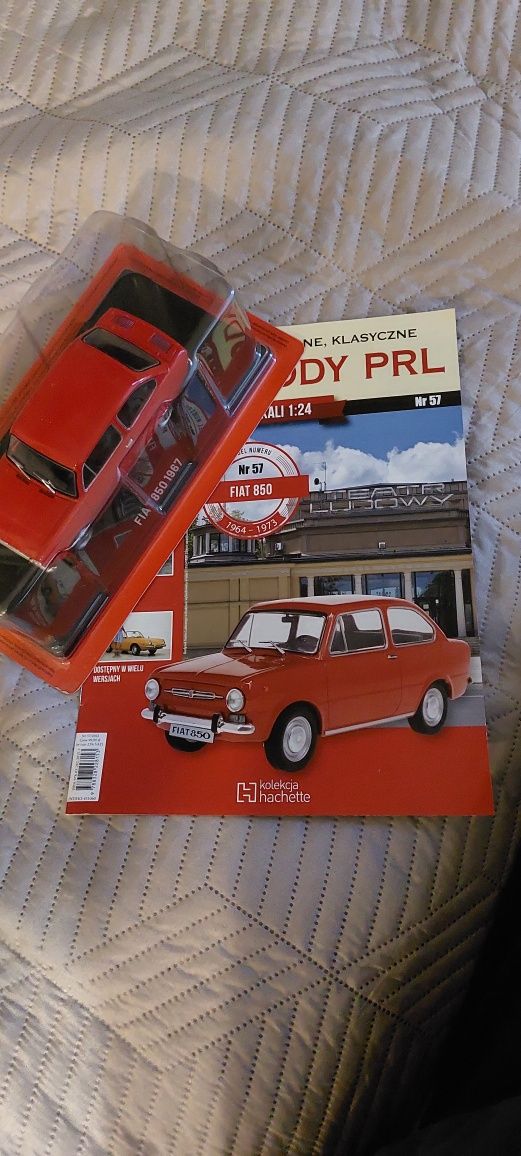 Kolekcja Hachette Samochody PRL Fiat 850 skala.