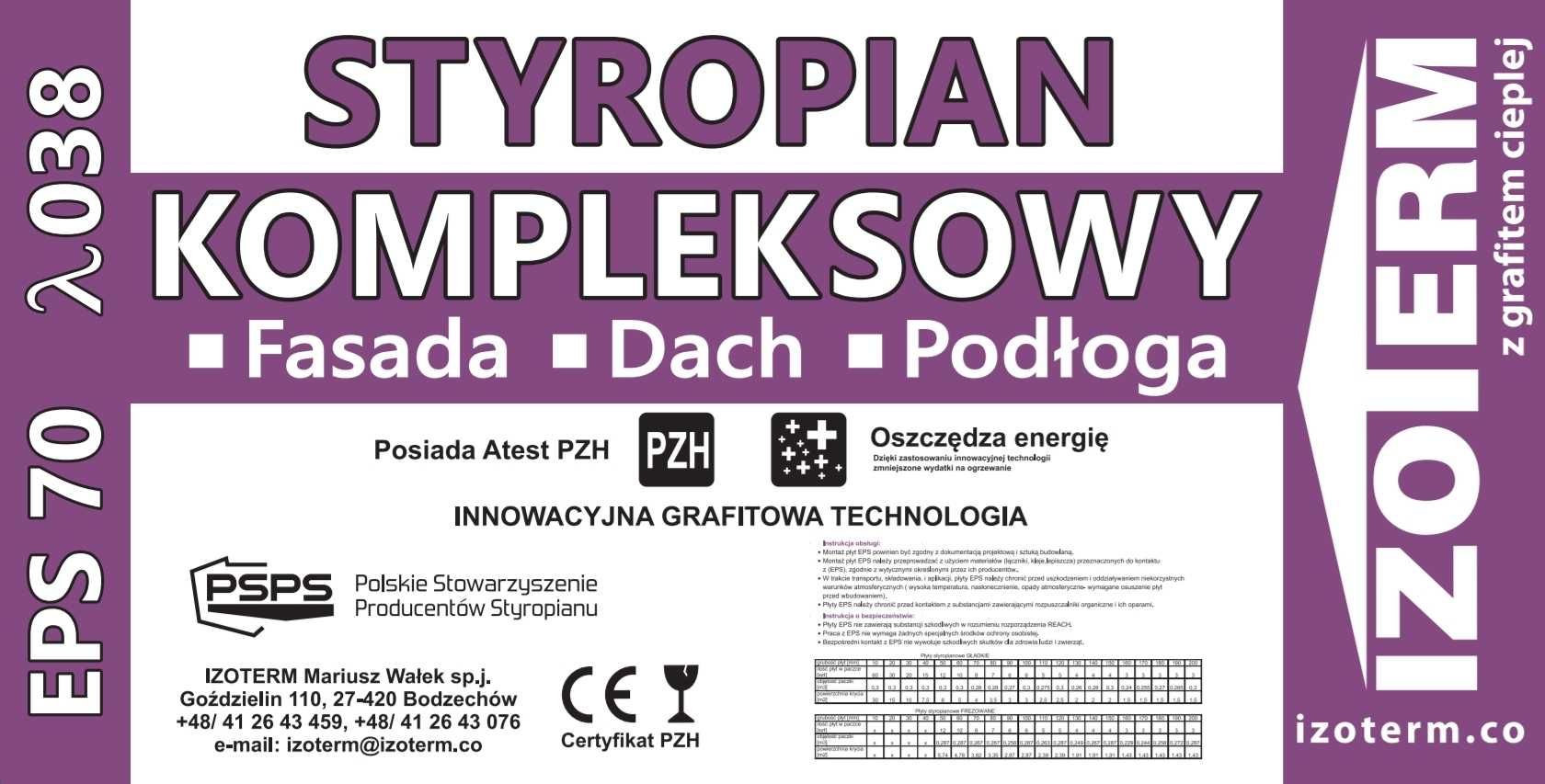 Styropian fasada, podłoga atrakcyjne ceny