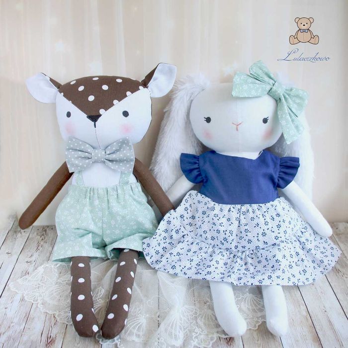 Przytulanki ręcznie szyte, maskotki, kotki, sarenki, króliczki, liski