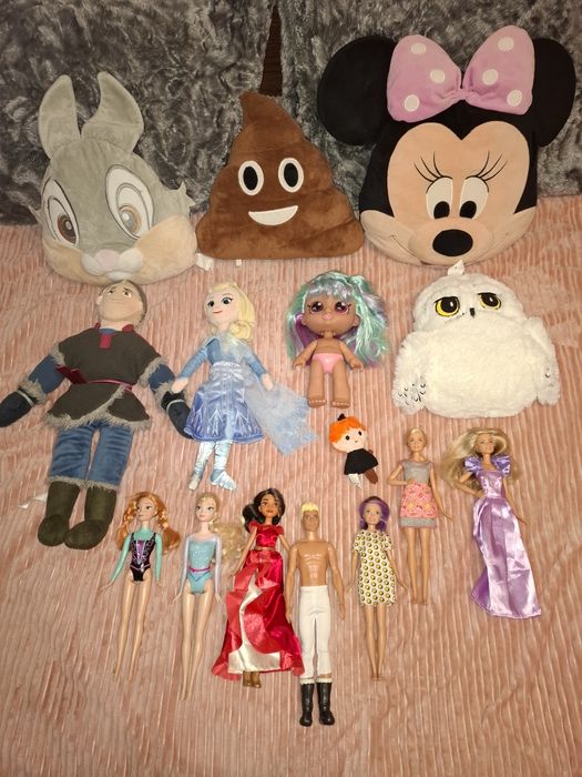 Міні, Крижане серце, Ельза, Гаррі Поттер,  Кінді Кідс, Барбі, подушки