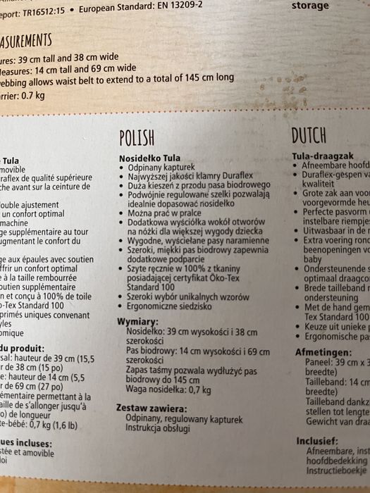 Nosidełko Tula dla dzieci 7-20 kg, oryginalna, jak NOWA