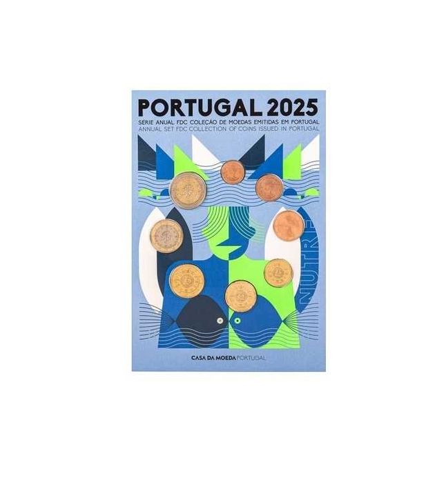 Série anual de Portugal medas correntes 2025 em FDC