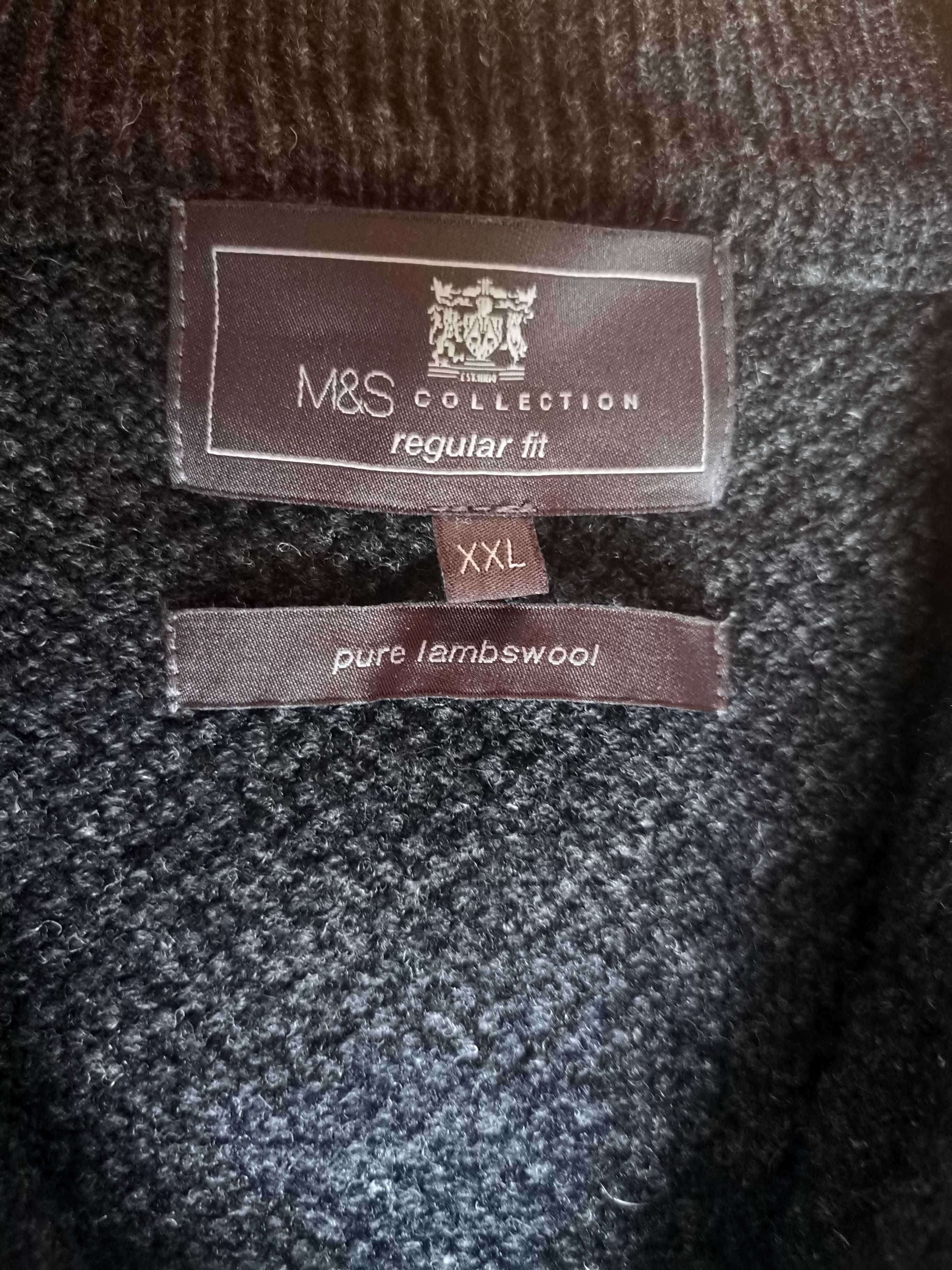 sweter wełniany Pure wool 100% Lamb wełna woolmark XXL