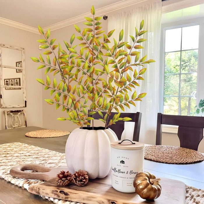 Nowa gałązka / jesienna / ozdoba / liście / sztuczne / 3szt / A2373-a!