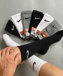 Носки Упаковка 12 пар Найк/Nike Микс (белые, серые, черные) Опт