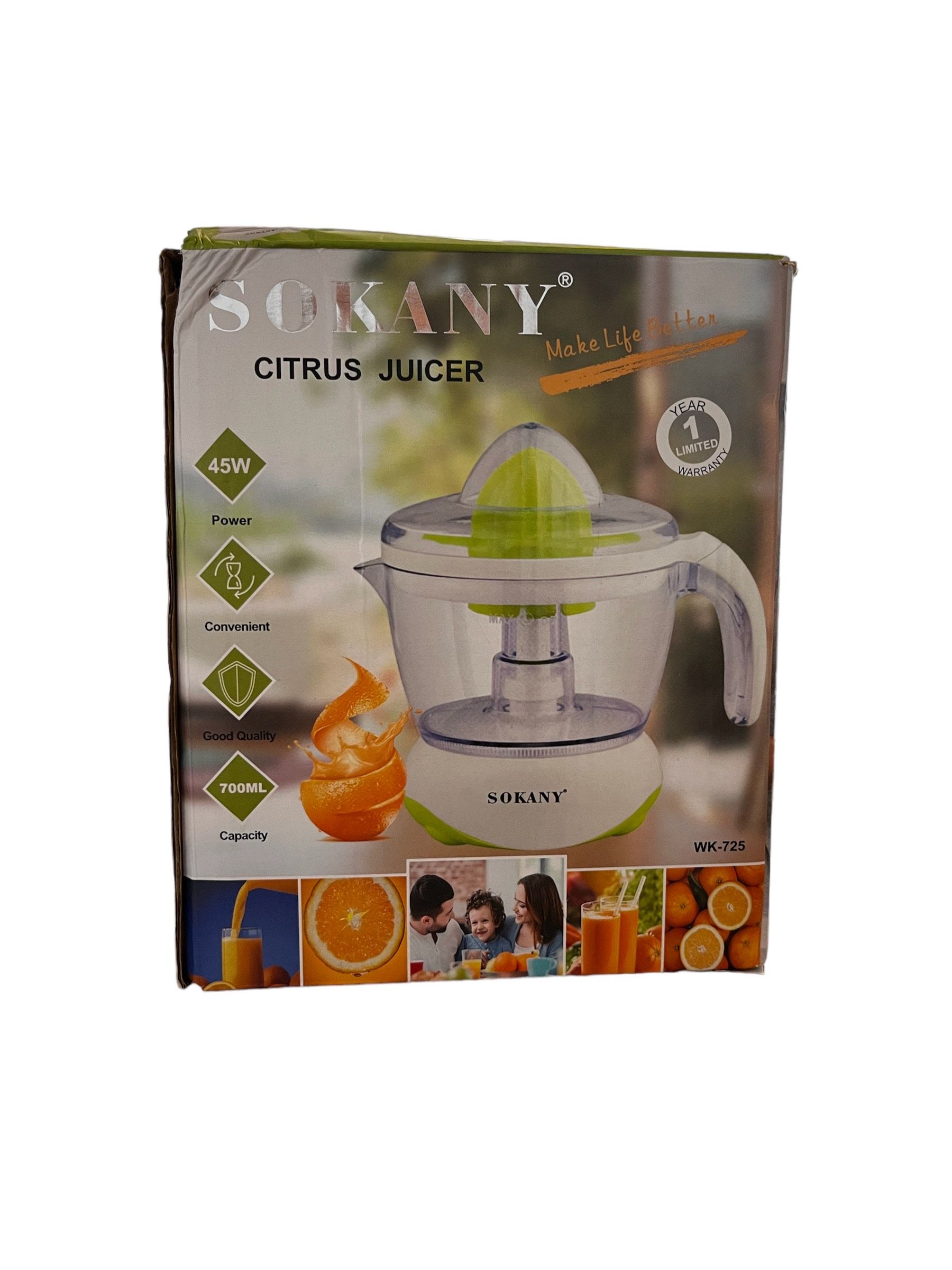 Sokany Citrus Juicer uszkodzony pojemnik