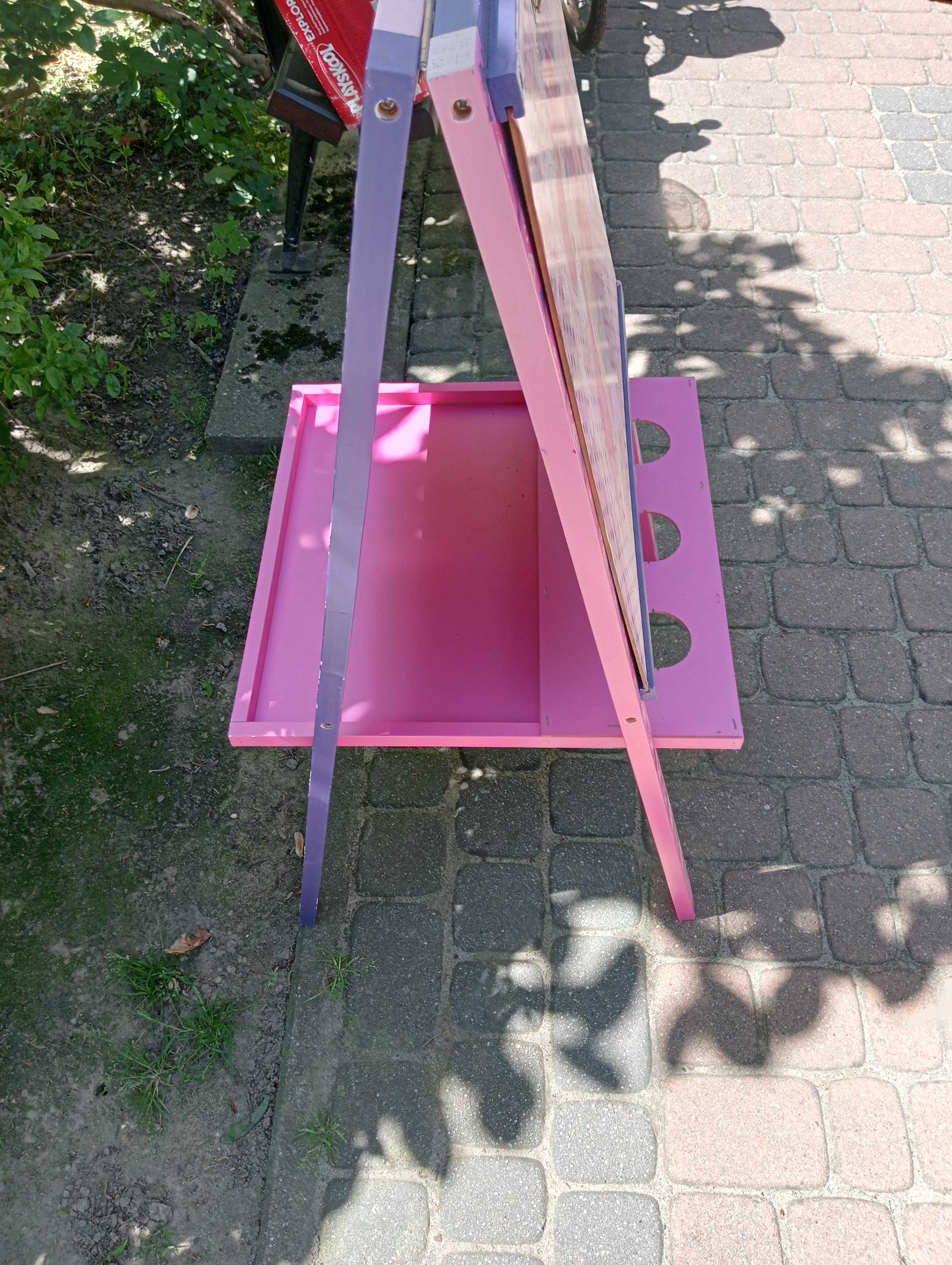 Duża Tablica dwustronna dla dzieci różowa  + gratis magnesy