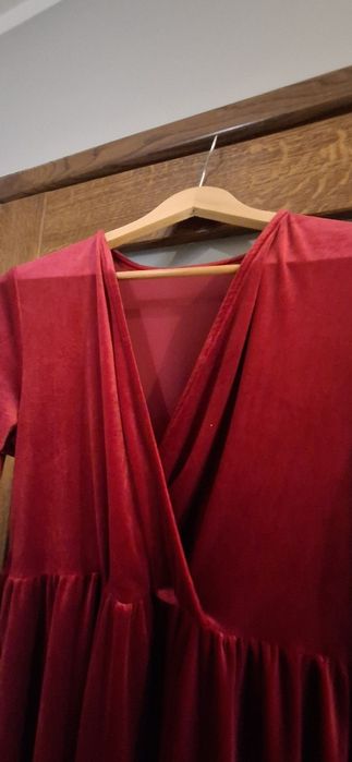 Sukienka długa aksamit L