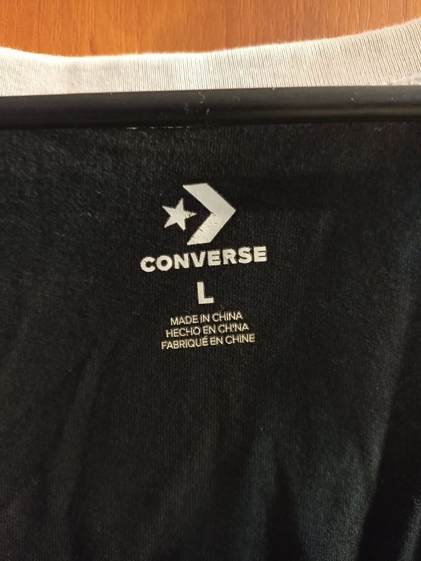 Top Converse czarny białe gwiazdki oryginalny L