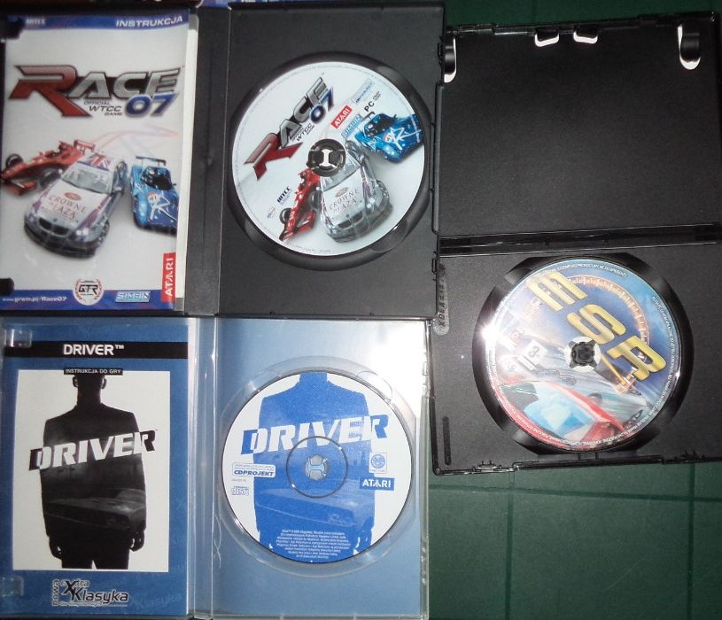 3 gry wyścigowe PC CD DVD BOX, Driver, Race 07, ESR