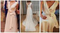 Minimalistyczna, klasyczna suknia ślubna inspirowana Pronovias XS/S