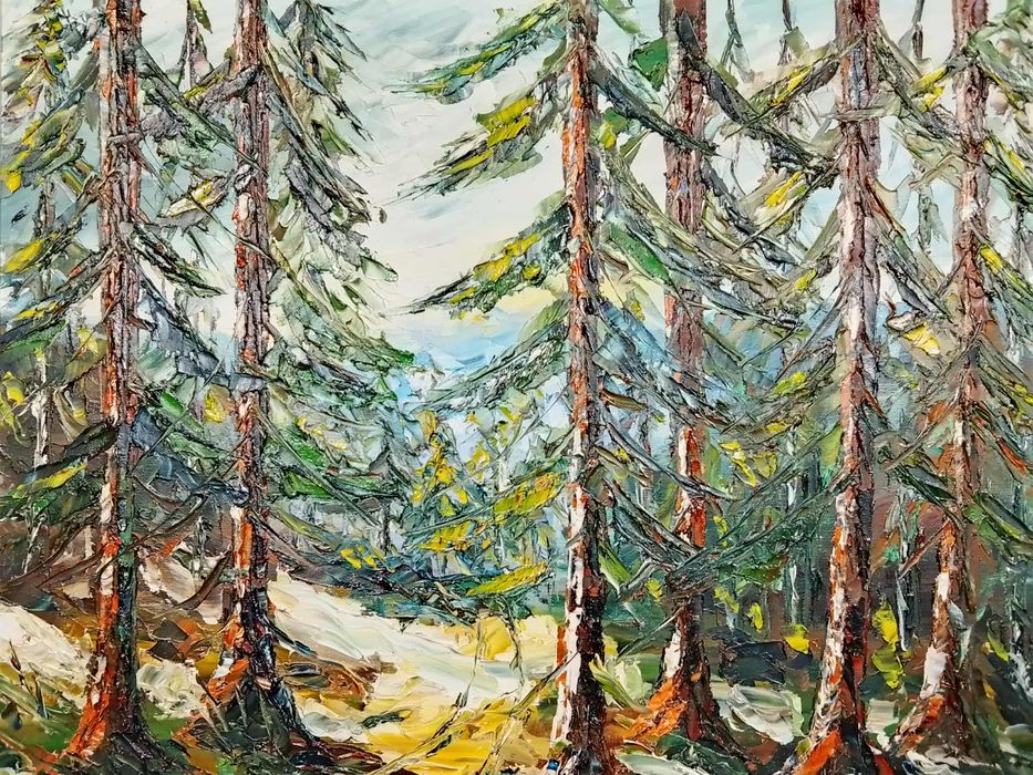 Stary obraz na płótnie Bent Bertram Hillestrom (1935-)