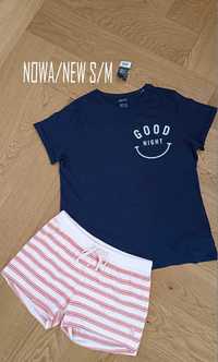 Nowa damska piżama/komplet koszulka+ spodenki S M