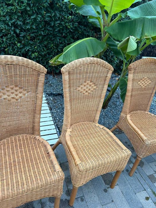 Krzesła Rattanowe GUNA Swiss Made Vintage kpl. 4 szt