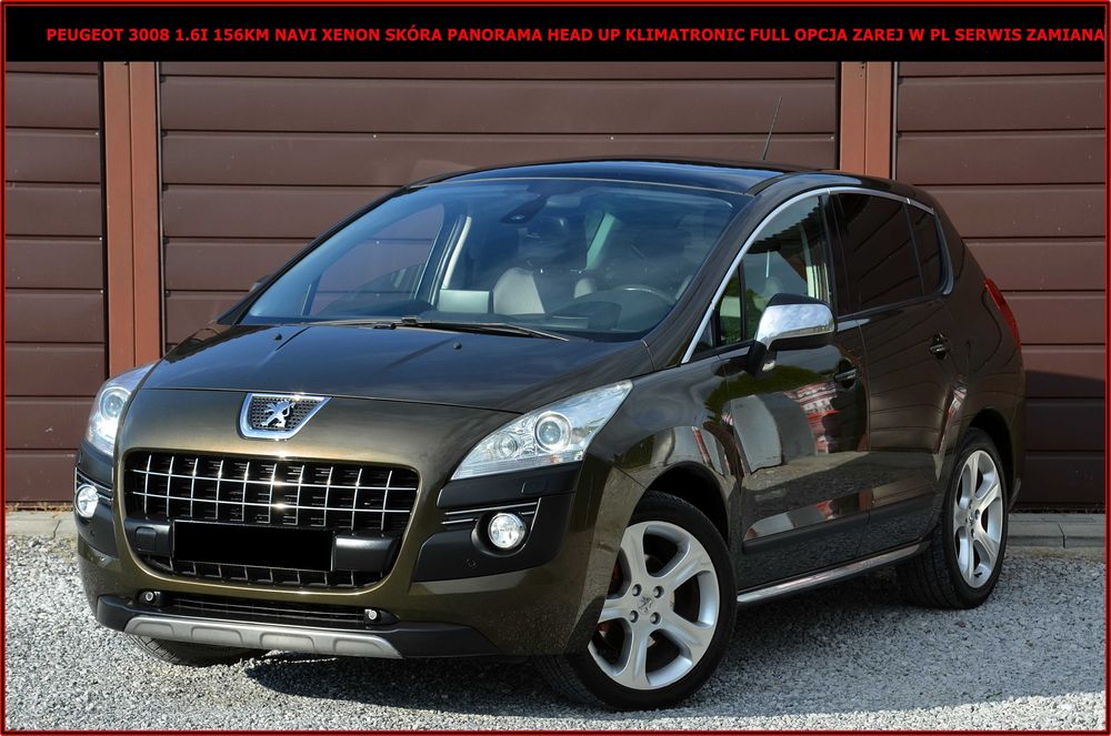 Peugeot 3008 1.6i 156KM Skóra Navi Xenon Panorama Head Up Full Opcja