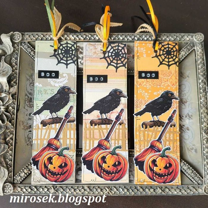 Halloween dynia kruk zakładka do książki ręcznie robiona