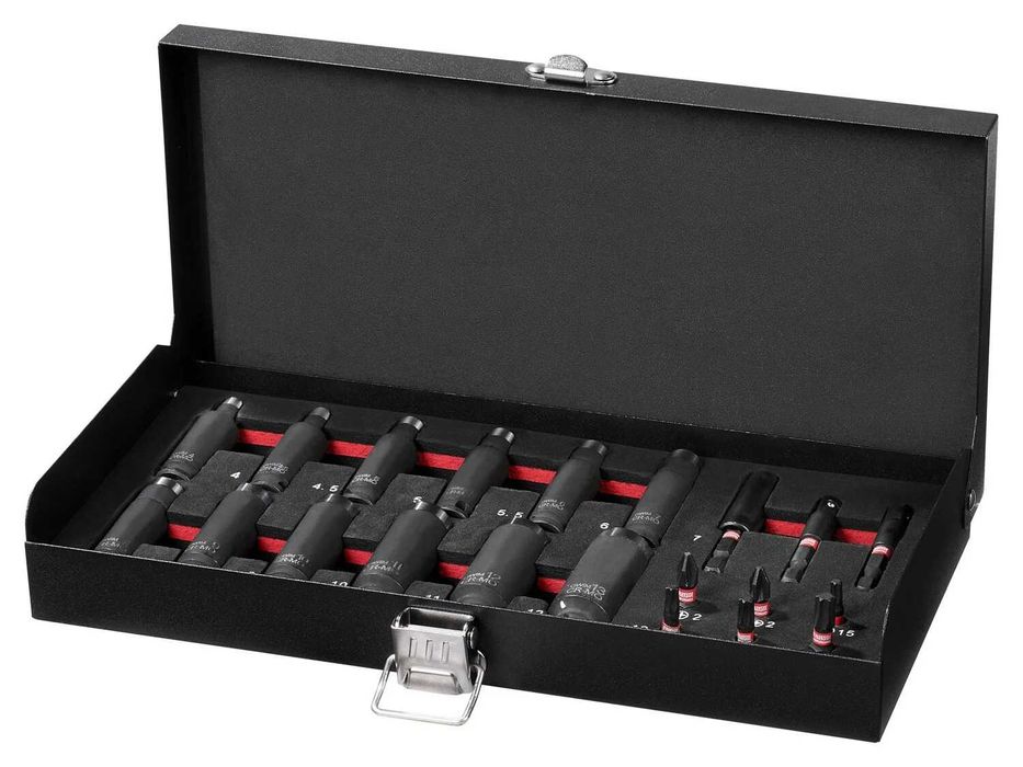 Soquetes e bits de impacto Parkside performance 21 peças