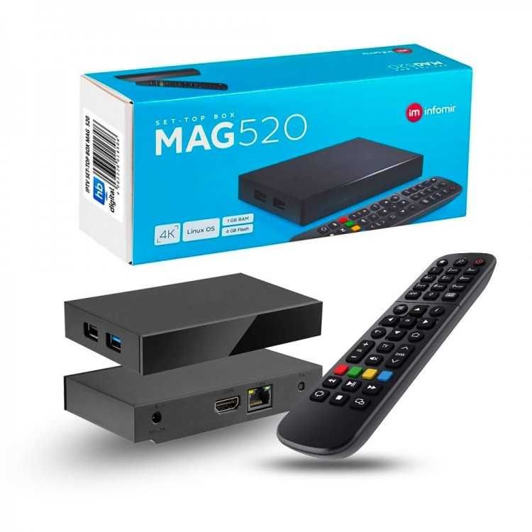 MAG 520 - Box IPTV - Linux 4K - NOVA