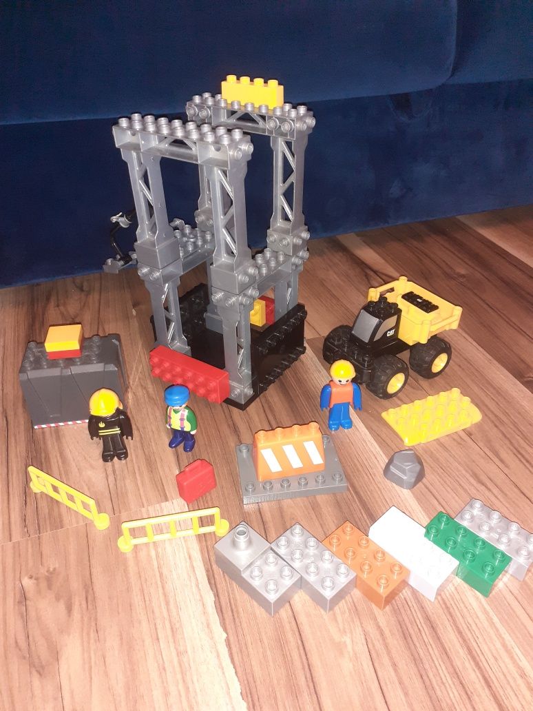 Klocki Mega Blocks jak Lego Duplo plac budowy, konstrukcja stalowa plu
