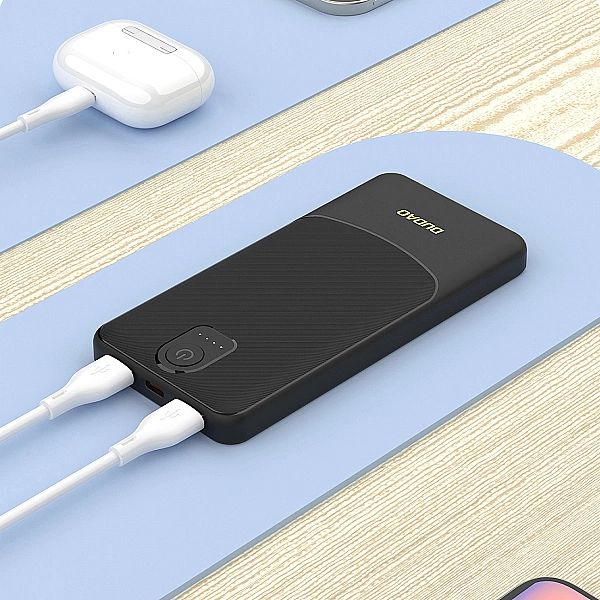 Powerbank Dudao K10/10000mAh 2.4A 2 x USB-A - czarny