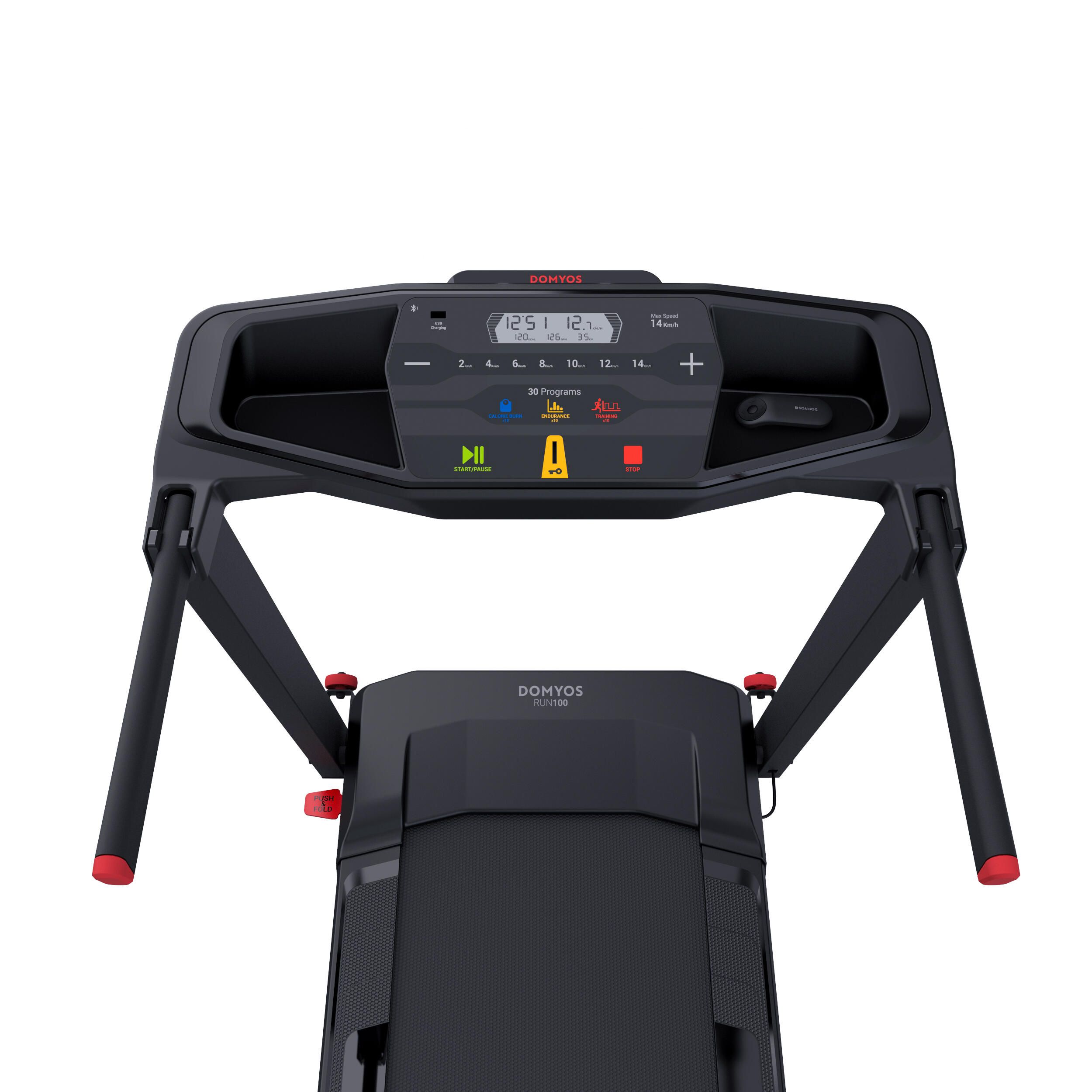 Passadeira de Corrida RUN100E, Compacta e Conectada, 14