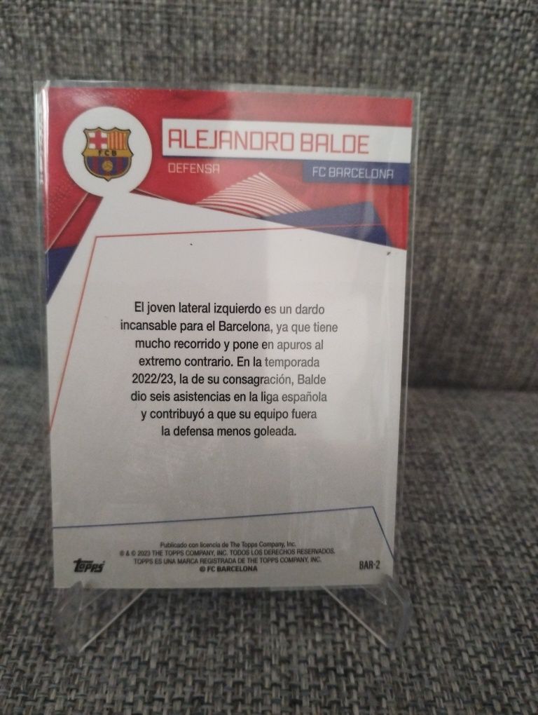 2023-24 topps fan set fc Barcelona Green  parallel alejandro balde/399