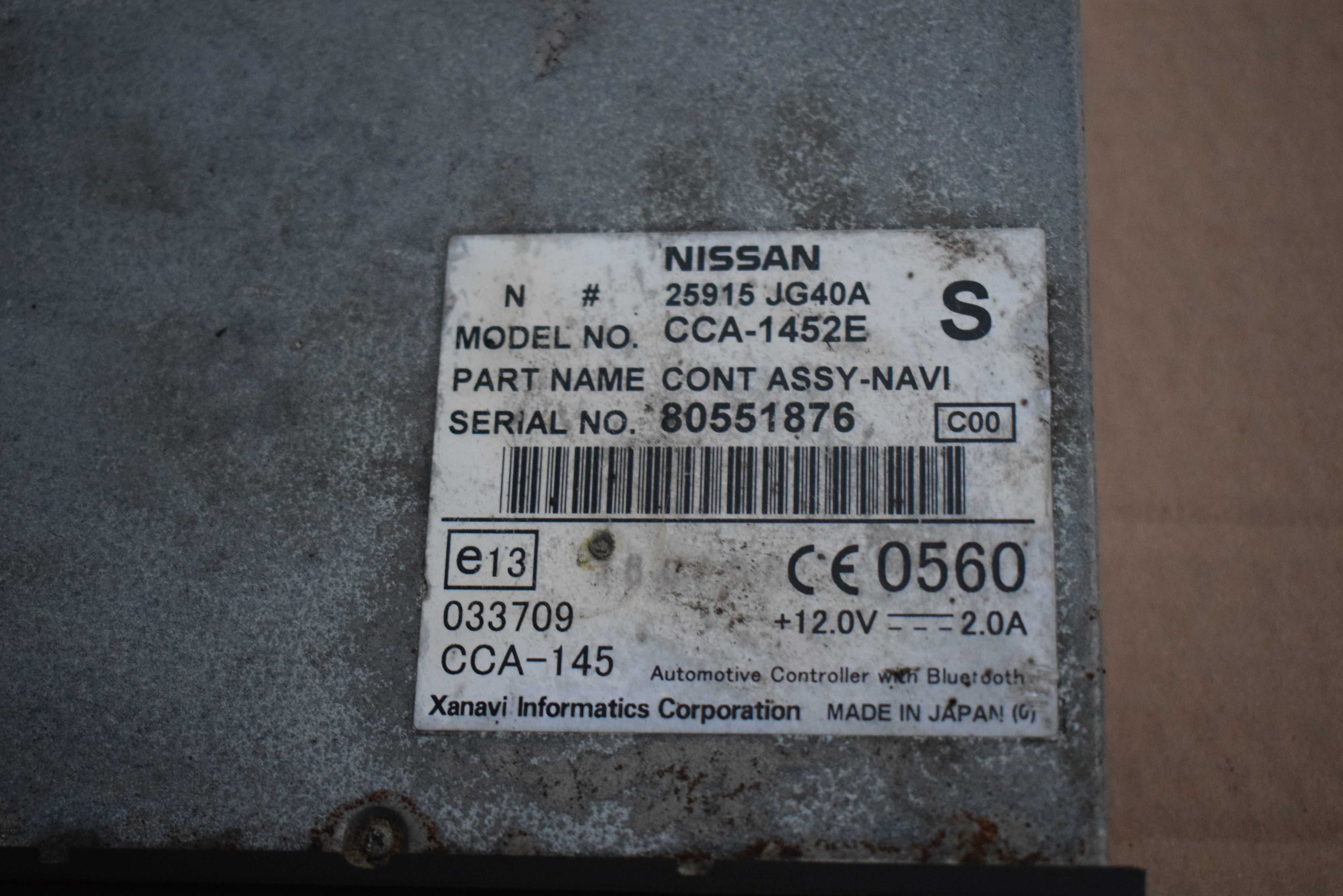 czytnik nawigacji 25915JG40A NISSAN QASHQAI 2009