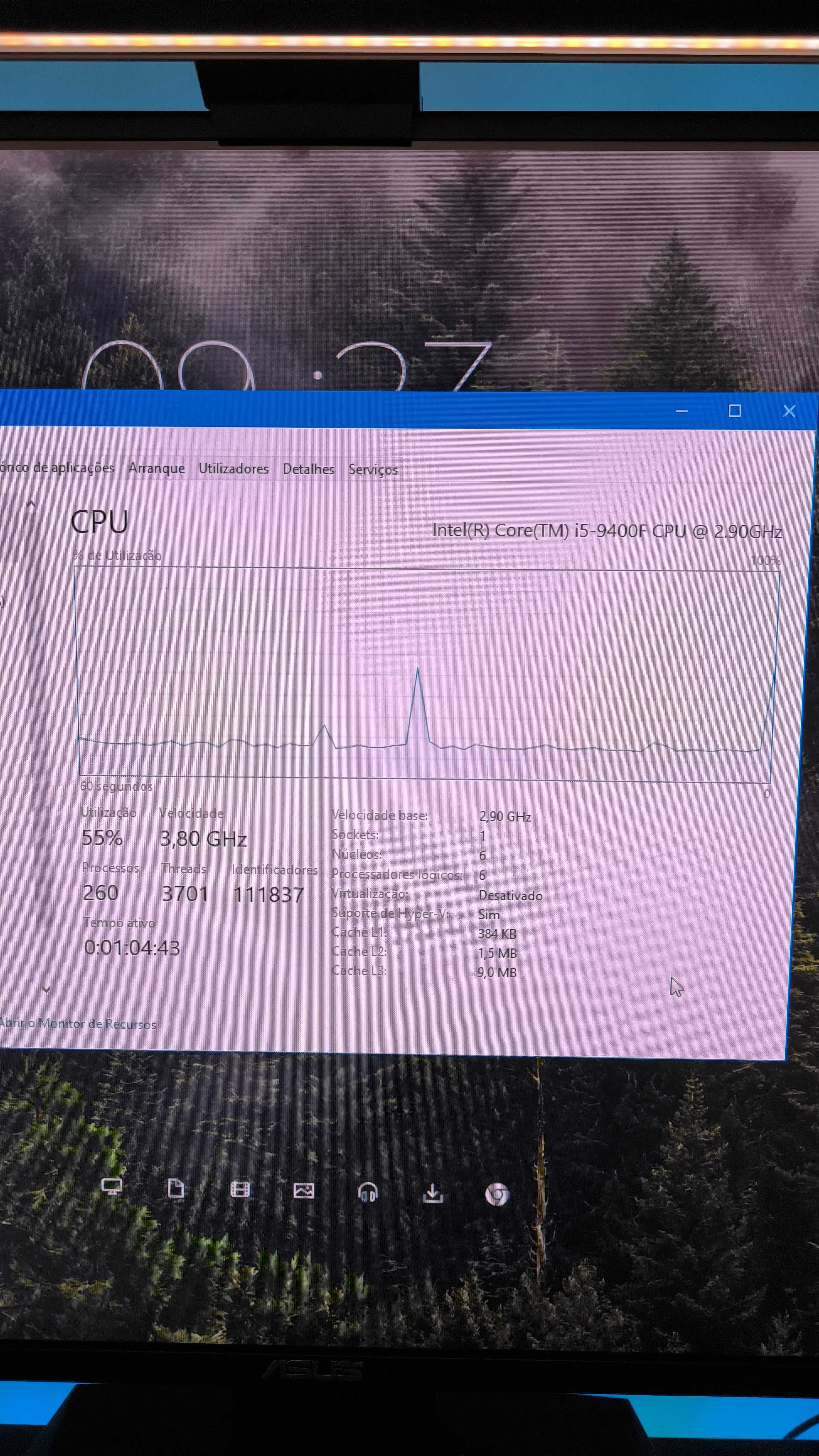 Intel Core i5 9400F cache de 9 M, até 4,10 GHz