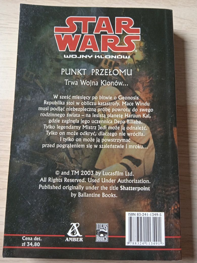Książka Star Wars, Gwiezdne Wojny - Punkt przełomu