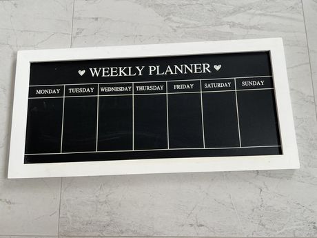 Planer tygodniowy, tablica na kredę