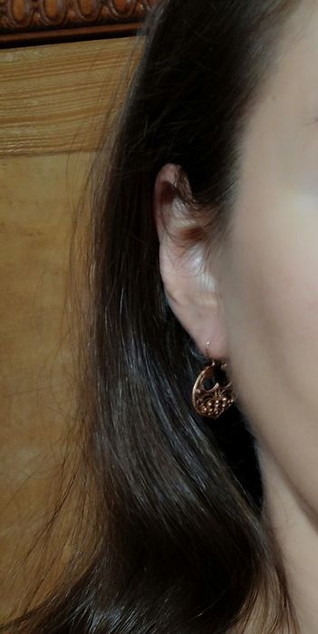 Серьги Лунницы (Луницы) Сударушки Калачи Золото 583 пробы.