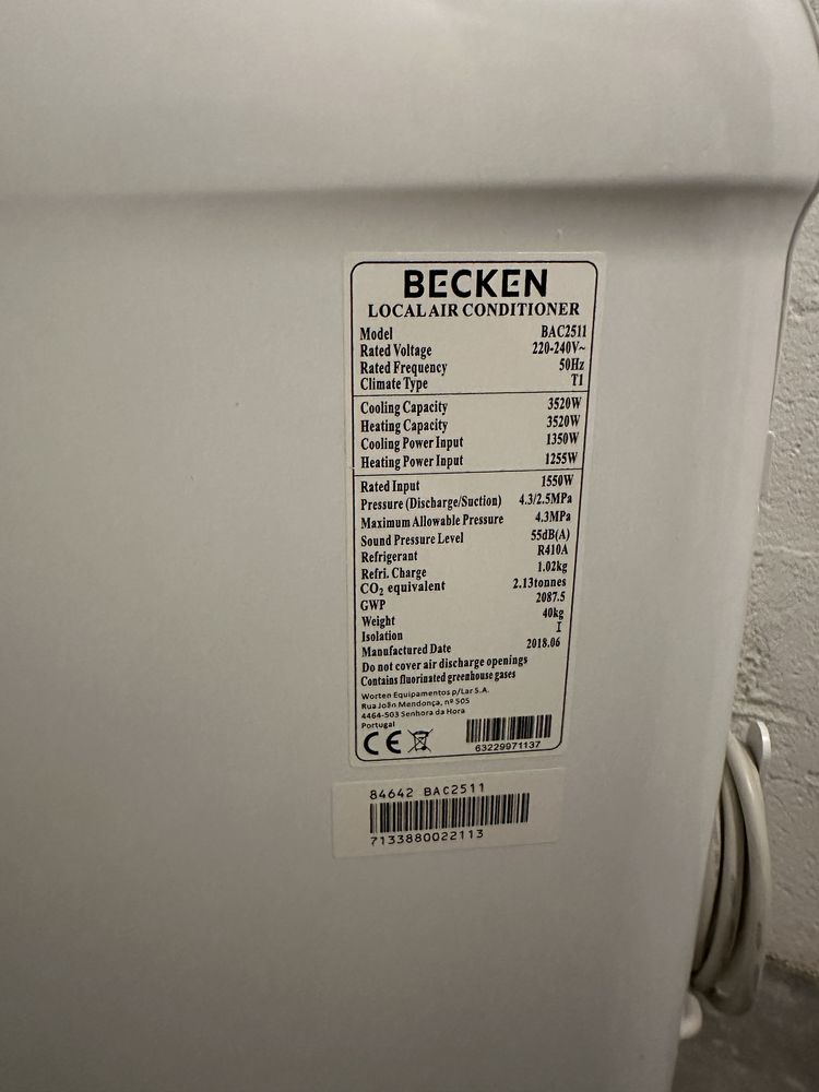 Ar condicionado portatil Becken