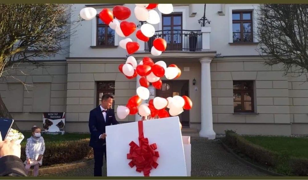 PREZENT ŚLUBNY Pudło balonowe