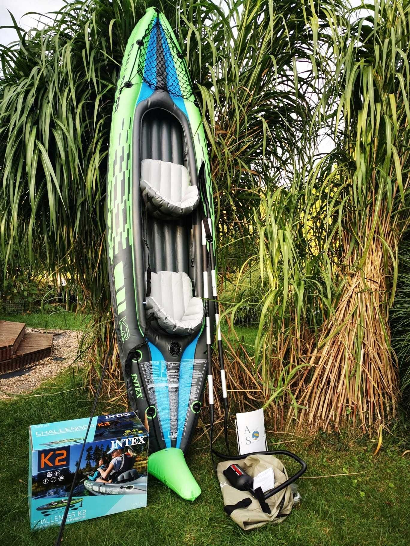 Kajak Intex Challenger K2 Dwuosobowy Pełen komplet niewiele używany