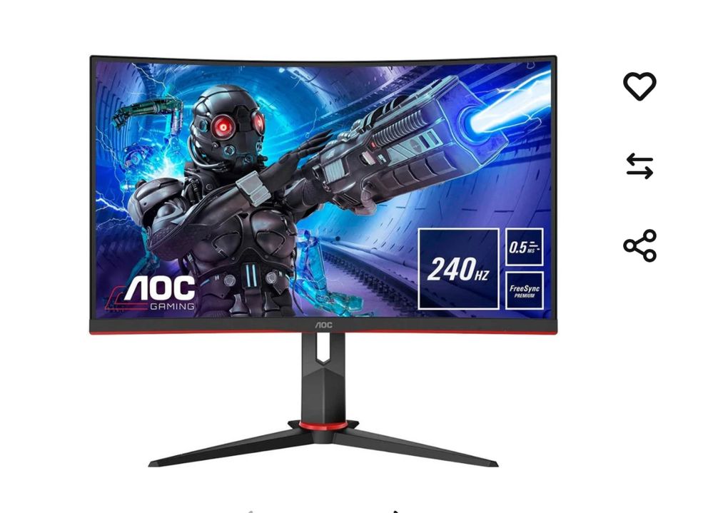 Double Monitor gaming curvo AOC 27” 0.5ms -240hz