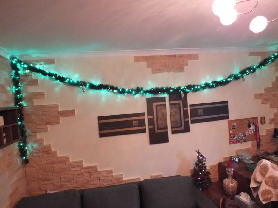 15m girlanda łańcuch lampki LED zielone ozdoby święta choinka Mikołaj