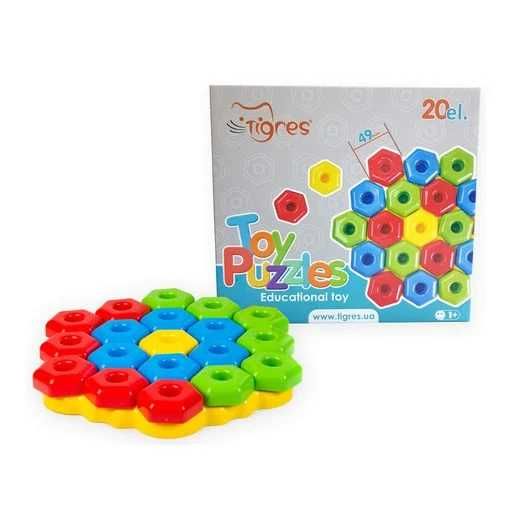 Мозаїка крупна Tigres Ігро-пазл від 1 року, 20 елементів, 32 см