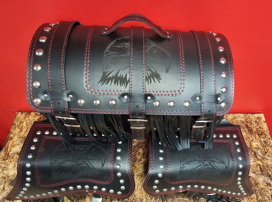 Kufer motocyklowy skórzany 50cm