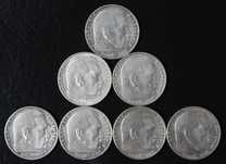 монета 2 марки 1933,1934,1936,1937,1938,1939,серебро