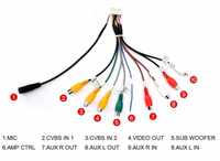 Radio samochodowe Stereo wyjście RCA przewód aux-in kabel Adapter