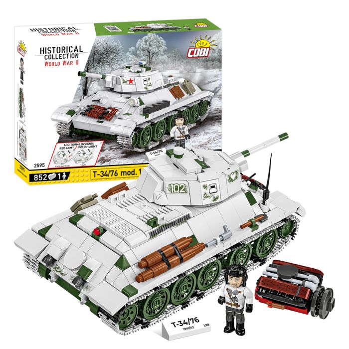 Klocki Cobi 2595 Czołg T34-76 Hc Ww2 852 El.