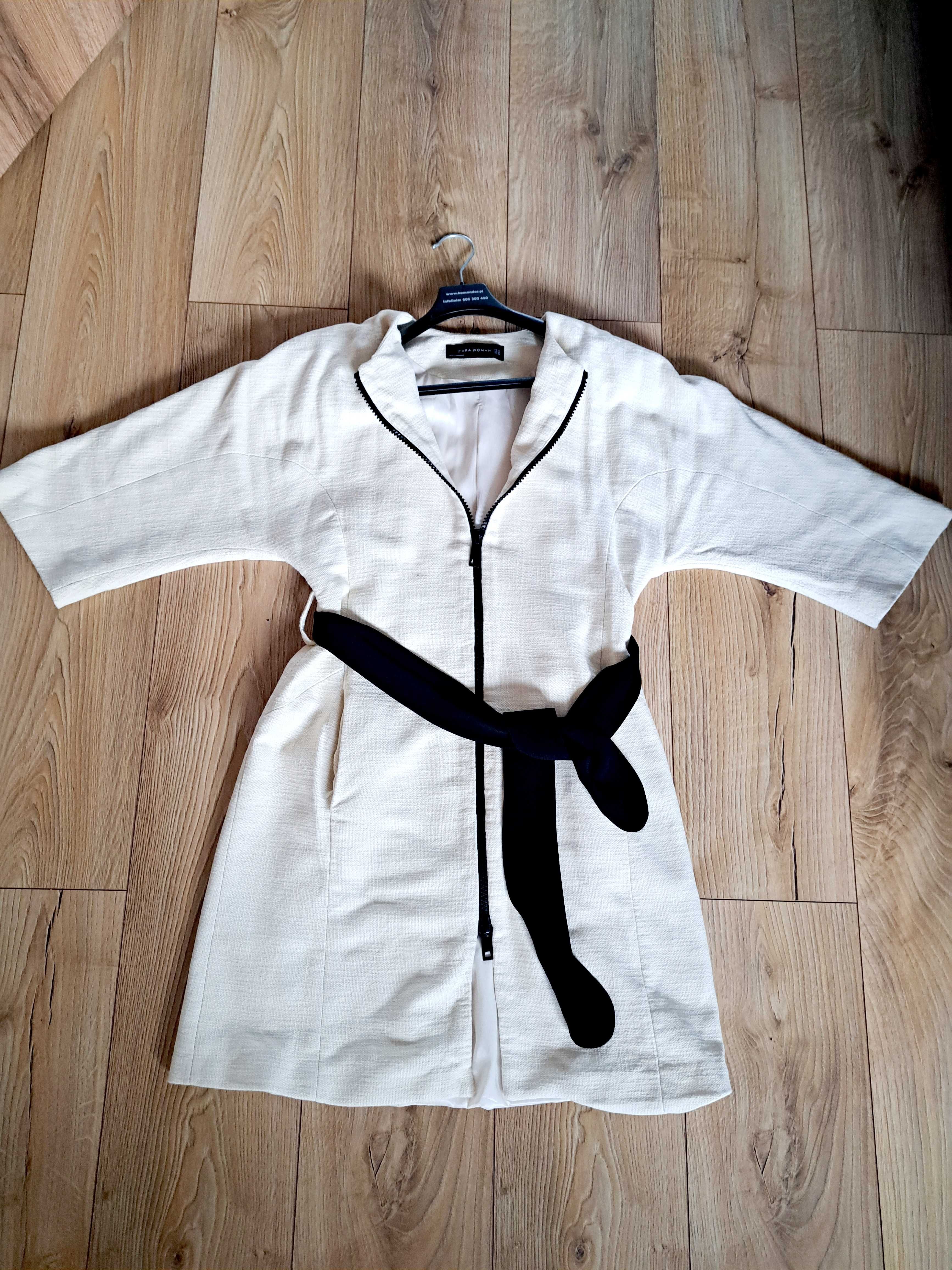 Płaszcz narzutka kimono ZARA xs kremowa beżowa